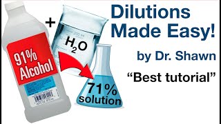 Dilutions Made EasyHow to create solutions of any concentration whatsoever By Dr Shawn [upl. by Nylitak451]