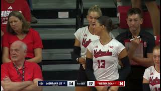 Nebraska Husker Volleyball vs Montana St 9724 [upl. by Jacobs]