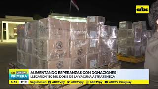 Llegaron 150 mil dosis de la vacunas donadas por México [upl. by Snilloc246]