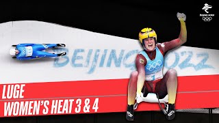 Luge  Womens Heat 3 amp 4  Full Replay  Beijing2022 [upl. by Kcirde868]