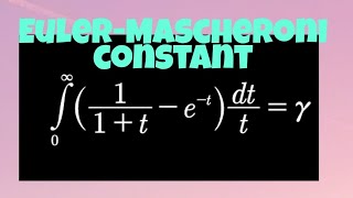 Integral representation of EulerMascheroni constant  4 [upl. by Serle]