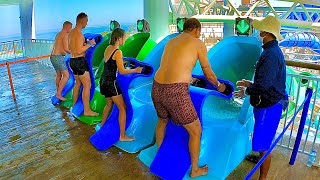 Racing Slide at Aquaventure Waterpark Dubai [upl. by Ellehcear303]