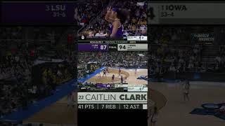 Taking that L IOWA v LSU Caitlin Clark scoring machine shorts caitlinclark iowa lsu [upl. by Pelag372]