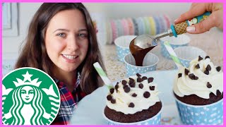 Starbucks Inspired Double Chocolatey Chip Frappuccino Cupcakes with SweetEmelyne [upl. by Bernette]