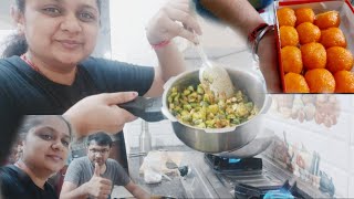 dinner recipe  Motichur ke laddu laye chirag  kathiyawadi food  rinkuskitchen [upl. by Llevron788]