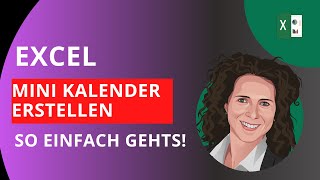 Excel Mini Kalender einfügen  so einfach gehts [upl. by Nahallac]