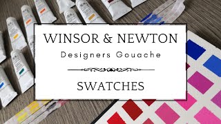 Winsor And Newton Designers Gouache Swatches [upl. by Esdnil]