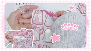 ASMR Play 🎀 Decorate with Sticker Book 🍭 Asmr journal stickers🌷Tirado dress up princess  Ep25 [upl. by Marjie]