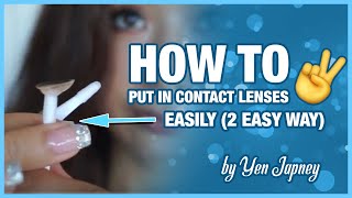 HOW TO PUT IN CONTACT LENSES EASILY 2 EASY WAY [upl. by Phil951]