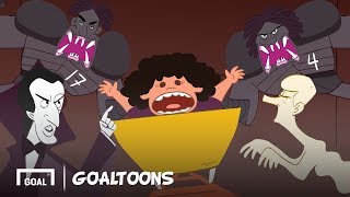 GOALTOONS Arsenals Halloween rollercoaster ride [upl. by Hoem]