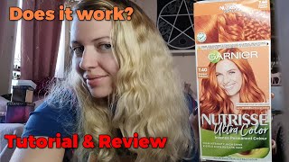 Get Ginger to blonde balayage at home Testing Garnier Nutrisse Ultra Color Copper Passion review [upl. by Ecnarepmet]