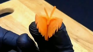 Butterfly Carrots ideas art garnish knife [upl. by Ciri846]