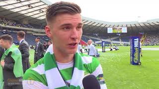 REACTION  Kieran Tierney  Celtic 20 Motherwell  William Hill Scottish Cup Final [upl. by Siocnarf]