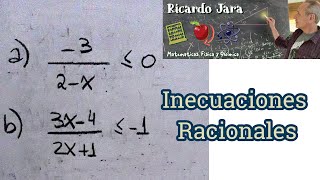 Inecuaciones Racionales [upl. by Ermentrude]