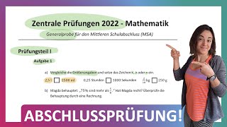 🦊 ZAP 10 Mathe  Zentrale Abschlussprüfung MSA 2022  Abschluss Realschule  Größen vergleichen [upl. by Nnairet277]