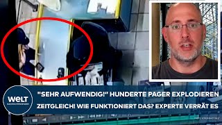 LIBANON quotDas ist sehr aufwendigquot Hunderte Pager detonieren zeitgleich Wie Ein Experte verrät es [upl. by Backler587]