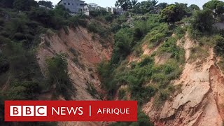 Les érosions qui emportent des maisons à Brazzaville  Congo [upl. by Esbensen]