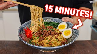 15 Minute Authentic RAMEN at Home Soupless TANTANMEN ShirunashiTsuyunashi Tantanmen [upl. by Ehpotsirhc]