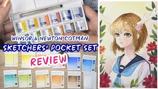 รีวิวสีน้ำ Winsor amp Newton Cotman Sketchers Pocket Set l Yorudachan [upl. by Ternan]