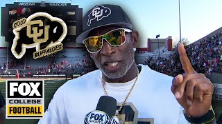 Deion Sanders breaks down Colorados DOMINANT 347 win over Arizona  CFB on FOX [upl. by Sherrill]