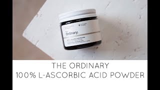 The Ordinary 100 LAscorbic Acid Powder Review and How To Use It [upl. by Illehs]