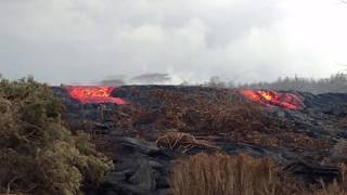 Hawaii Kilauea Volcano Lava River Falls Makamae Street North 5302018 [upl. by Aruabea]