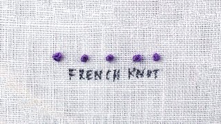 How to do a French Knot [upl. by Natanoj]