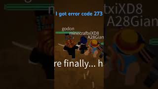 Error code 273 roblox errorcode273 Also like and subscribe [upl. by Danyluk]