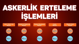 Askerlik Kaç Yaşına Kadar Ertelenebilir  Askerlik Tecil Ettirme [upl. by Bobina]