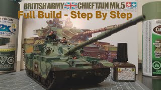 Building the Chieftain Mk5 Tank 135 Scale Model Kit by Tamiya [upl. by Ansell769]