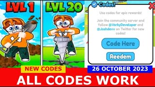 NEW UPDATE CODES Block Digging Simulator ROBLOX  ALL CODES  OCTOBER 26 2023 [upl. by Ohl694]