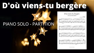 Doù viens tu bergère  Piano Sheet Music piano solo arrangement [upl. by Neel688]