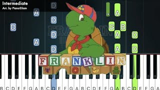 Intermediate Franklin Theme Song  Franklin  Piano Tutorial [upl. by Jacobo281]