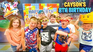 CAYSONS 8TH BIRTHDAY BASH VLOG FUNHOUSE FAMILY [upl. by Ecinna810]