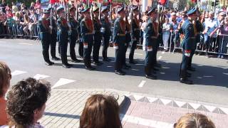 Russian regiment at Liberation Day 2013 Wageningen NL [upl. by Nerat]