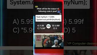 Java MCQ 32 Find the Java output and write answer in Comment box float datatype shorts icse [upl. by Ais]