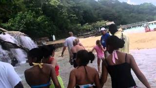 Beginning of Dunns River Falls in Ocho Rios Jamaica [upl. by Adlesirc]