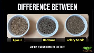 Difference between Ajwain Radhuni and Celery Seeds  अजवाइन रधुनि और सेलरी सीड्स  38 [upl. by Clarette]