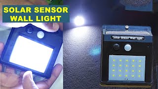 Solar Motion Sensor Outdoor Light  Solar Sensor Wall Light Review [upl. by Esch106]