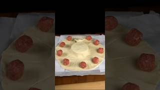 ASMR  Camembert puff pastry and beef meatballs  Shorts [upl. by Viki334]