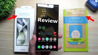 Tempered Glass vs Samsung AntiReflective Film Pros amp Cons  Screen Protection Review [upl. by Evered]