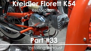 Kreidler Florett K54  Part 33 Installing exhaust [upl. by Gregor583]