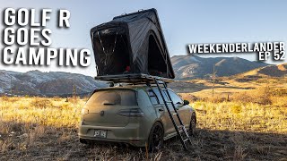 RALLYLANDING VW GOLF R Overland Adventure Rooftop Tent Camping  WEEKENDERLANDER EP 52 [upl. by Neraa545]