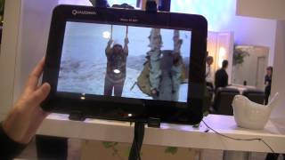 Qualcomm Autostereoscopic 3D Tablet First Look CTIA 2012 [upl. by Graehme6]