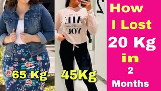 My Weight loss journey from 65 to 45kg healthy diet plan for weight loss [upl. by Ribaj]