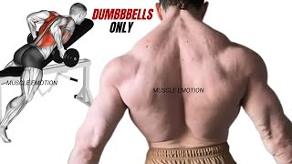 6 BEST BACK EXERCISES WITH DUMBBELLS ONLY AT HOME OR AT GYM [upl. by Frechette211]