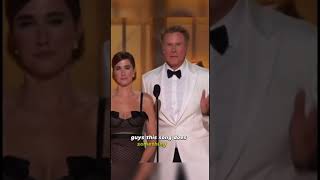 Will Ferrell amp Kristen Wiig get made at the Golden Globes 2024 shorts funny goldenglobes2024 [upl. by Aika]