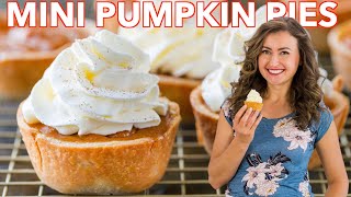 Mini Pumpkin Pies Recipe  Your Favorite Fall Dessert [upl. by Goldshlag]