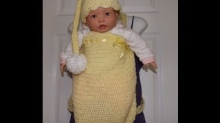 Crochet Cocoon Con Tirantes Para Cargar el Bebe [upl. by Aenneea181]