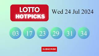 LottoHotPicks Draw Results on Wed 24 Jul 2024 The National Lottery UK [upl. by Semyaj]